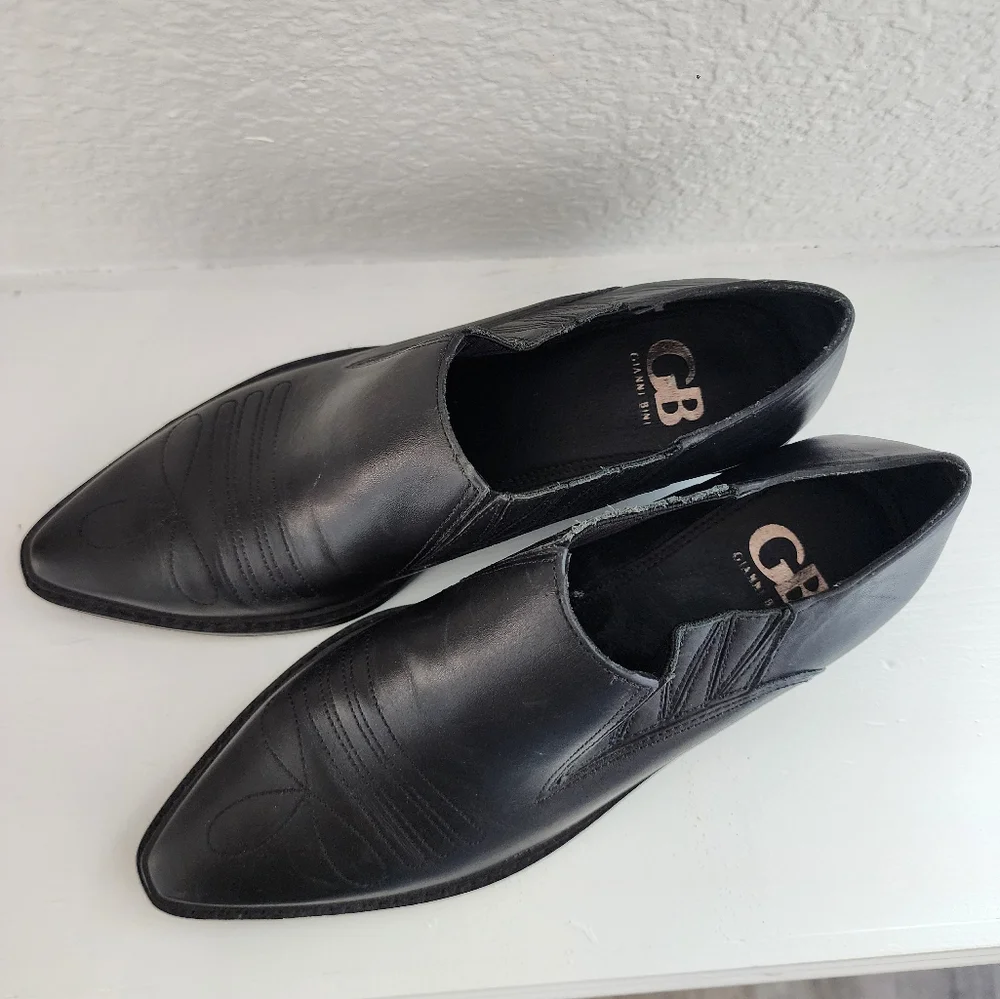 Gianni Bini "Let's Dance" black ankle western bootie shoe - Picture 3 of 6